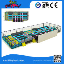 Parc de trampoline intérieur personnalisé de grande taille de Kidsplayplay commercial Bungee